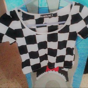 Bebe checkered Crop Top